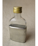 Vintage Pewter &amp; Glass {Empty} Spirit Flask. - $19.49
