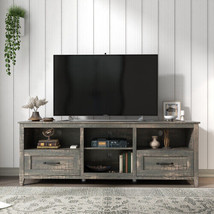 70 Inch Length TV Stand for Living Room and Bedroom, with 2 Drawers - $242.83