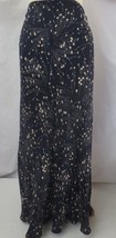 City DKNY Womens Navy Blue Silk Lined Maxi Skirt-Sz 12 Floral - £36.14 GBP