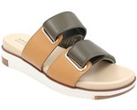 Journee Collection Women Double Strap Slide Sandals Ashanti Size US 7.5M... - £19.33 GBP