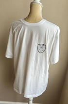 Peter Millar Crown Men’s T-shirt Short Sleet White Black New Sz L Pima Cotton - £35.83 GBP