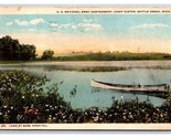 View of Lake Camp Custer Battle Creek Michigan MI WB Postcard W22 - $3.91