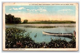 View of Lake Camp Custer Battle Creek Michigan MI WB Postcard W22 - £3.57 GBP