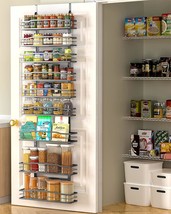 9-Tier Over The Door Pantry Organizer, Pantry Organization And Storage, Black - $47.98