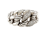 David Yurman -  Diamond Belmont Curb Link Ring - Size: 7 - £641.52 GBP