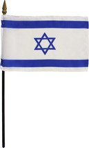 Israel - 4"X6" Stick Flag - $3.42