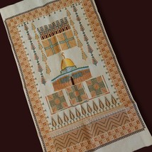 Dome of the Rock Jerusalem  Al-aqsa Mosque Prayer Rug Wall Hanging Cross Stitch - $92.22