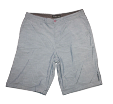 O’neill Men&#39;s Flat Front Light Blue Chambray Shorts Size 34 Inseam 10” C... - £14.08 GBP
