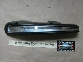Oem 64 Ford Galaxie Right Passenger Side Front Door Panel Arm Rest &amp; Trim Black - £54.50 GBP