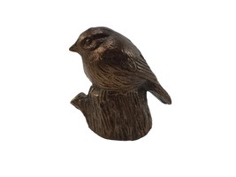 Vintage Brass Old World Sparrows Small Bird on Tree Trunk Figurine Paper... - $241.39 MXN