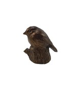 Vintage Brass Old World Sparrows Small Bird on Tree Trunk Figurine Paper... - $241.39 MXN