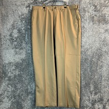 HAGGAR Cool 18 Pro Pants Mens 38x29 Tan Khaki Classic Fit Expandable Waist New - $22.91