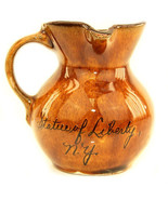 Statue Of Liberty Souvenir Pitcher Redware Commemorative Antique 19th Ce... - $95.05 CAD