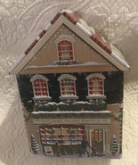 Harry London Chocolate Shop Christmas Village Tin Collector Empty 3-D Te... - $29.48 CAD