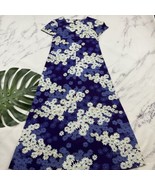Vintage Handmade Barkcloth Maxi Dress Size XS/S Purple White Daisy Flora... - $697.22 MXN