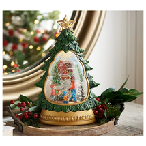 Holiday Traditions Illuminated Glitter Tree Snow Globe by Valerie - £11.08 GBP