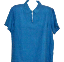 Onia Men&#39;s Blue Jeans Denim Logo Casual Cotton Shirt Size XL - £65.03 GBP