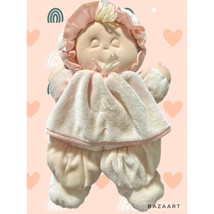 10&quot; Vintage Eden Baby Girl Doll Pink Outfit satin Shoes Stuffed Plush Toy - £23.73 GBP