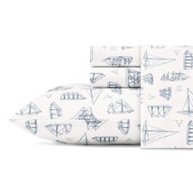 Nautica - Twin Sheets, Cotton Percale Bedding Set, Coastal Home Decor, Dorm Room - £50.55 GBP