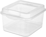 Single Plastic Fliptop Latching Storage Box Container Clear 18038612 From - £17.97 GBP