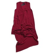 NWT BCBG MaxAzria Tara in Jester Red Sheer Chiffon Ruffle High Low Dress... - £48.16 GBP