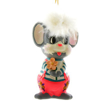 Cody Foster Glass Glitter Kitschy Mouse Retro Vntg Christmas Decor Tree ... - $16.99