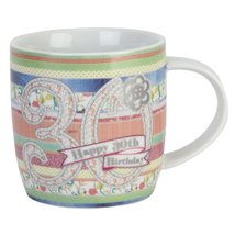 30th Birthday Laura Darrington Patchwork Collection Designer Mug in Gift Box 30 - £10.12 GBP
