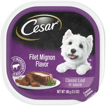 Cesar Classic Loaf in Sauce Adult Wet Dog Food Filet Mignon 3.5oz. (Case of 24) - £64.45 GBP