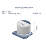 10Pcs UCW1E221MNL1GS Nichicon 220uF 25V 8x10 Aluminum Electrolytic Capac... - $92.03 MXN