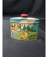 RARE Antique Peter Rabbit Baby Powder Tin Circa 1917 With Original Lid Top - $74.58