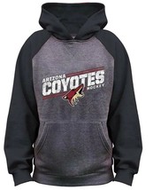 NHL Arizona Coyotes French Terry Raglan Hood Sweatshirt Youth Size S Charcoal - £15.19 GBP