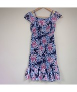 NWT Gymboree Floral Maxi Dress Girl’s 7 Flutter Blue White Pink Formal P... - £29.51 GBP