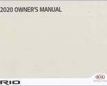 2020 Kia Rio Owner&#39;s Manual Original [Paperback] Kia - £31.61 GBP