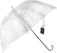 Clear Large Dome See Through Umbrella Lightweight And Strong PVC Construction - £9.37 GBP