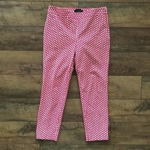Talbots Red Chatham Ankle Pant Scallop Print 8 Petite NWOT - $29.02