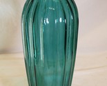 Ribbed Flower Glass Vase Table Shelf Decor - £17.20 GBP