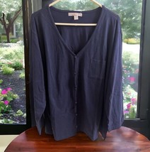 NWT Carole Hochman QVC style Sleepwear Button Top Loungewear Bed Jacket ... - $27.71