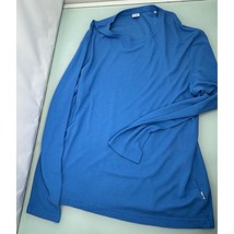 NN07 Clive Waffle Knit Tee Men T Shirt Blue Crew Neck Long Sleeve Pullov... - £23.33 GBP