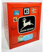 1970s Industrial Metal Wall Cabinet Caterpillar/John Deere Emblems Orang... - $643.49