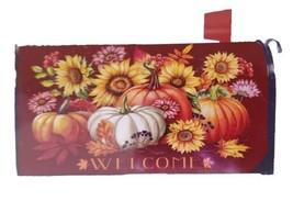 Fall Beauty Floral Magnetic Mailbox Cover Welcome Autumn Pumpkins Briarw... - $17.41