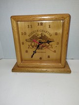 Handmade By RD Oneal Harley Owners Group Bossier City Wooden Analog Mantle Clock - £25.01 GBP