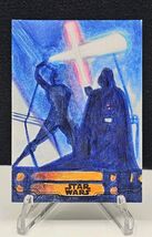 Topps Star Wars Darth Vader Vs Luke Skywalker Artist Sketch 1/1 Frank Sa... - $11,025.37 MXN