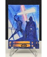 Topps Star Wars Darth Vader Vs Luke Skywalker Artist Sketch 1/1 Frank Sa... - $593.99