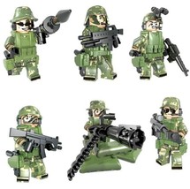 Set of Military Commandos WWII Army Soldiers Marine Bricks Minifigure Bl... - $20.52 CAD