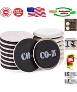 16-Piece Felt Furniture Sliders - 3.5&quot; Heavy-Duty Gliders for Home Prote... - $403.20 MXN