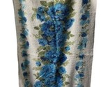Cannon All Cotton Blue Floral Bath Towel 17.75 by 33 inches MCM Spots Vi... - $16.02