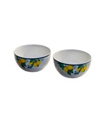 Royal Norfolk Lemon Printed Dinner Bowls W/ Blue Rims, 5.5-in Set Of 2. - £33.14 GBP