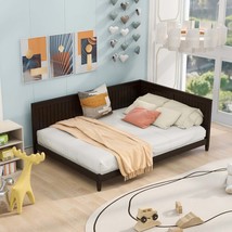 Espresso Full Size Wood Daybed Sofa Bed - Versatile Design - $256.99