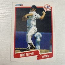 Walt Terrell 1990 Fleer BASEBALL #457 New York Yankees - £0.90 GBP