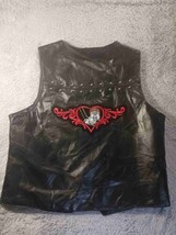 NWT Diamond Plate Leather Studded Embroidered Route 66 Motorcycle Vest W... - $45.63